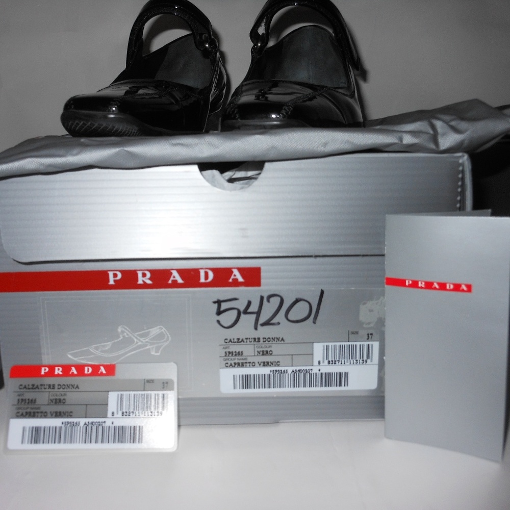 Prada Calzature Donna Capretto Vernic Nero 37